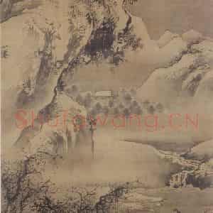 明代 吴伟《洞天问道图》国画山水作品图片鉴赏
