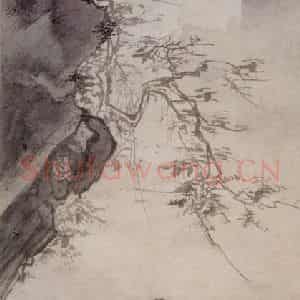 明代 吴伟《垂钓图》国画人物作品图片鉴赏