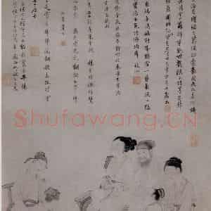 明代 吴伟《歌舞图》国画人物作品图片鉴赏