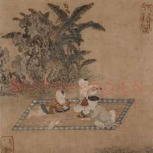 仇英《摹天籁阁宋人画册》国画综合作品图片鉴赏
