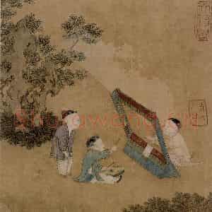 仇英《摹天籁阁宋人画册》国画综合作品图片鉴赏