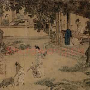 仇英《摹天籁阁宋人画册》国画综合作品图片鉴赏