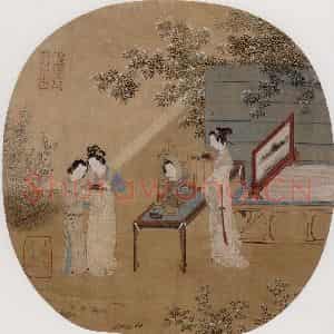 仇英《摹天籁阁宋人画册》国画综合作品图片鉴赏