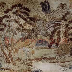 仇英《桃源图》国画综合作品图片鉴赏