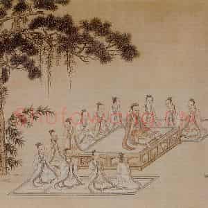 仇英《孝经图》国画综合作品图片鉴赏