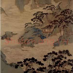 仇英《玉洞仙源图》国画综合作品图片鉴赏