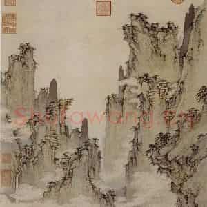 仇英《云溪仙馆图》国画综合作品图片鉴赏