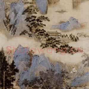 仇英《汉光武帝涉水图》国画综合作品图片鉴赏