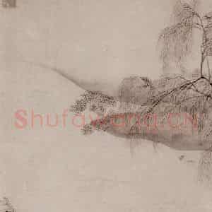 仇英《柳塘渔艇图》国画综合作品图片鉴赏