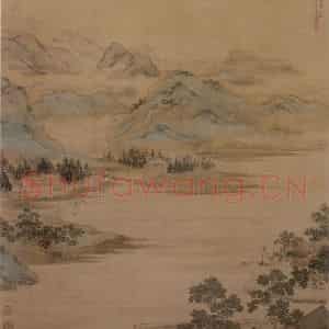 仇英《莲溪渔隐图》国画综合作品图片鉴赏