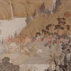 仇英《林亭佳趣图》国画综合作品图片鉴赏