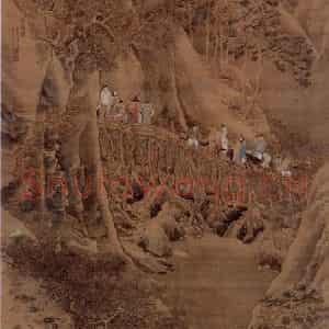 仇英《剑阁图》国画综合作品图片鉴赏