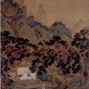 仇英《高山流水图》国画综合作品图片鉴赏