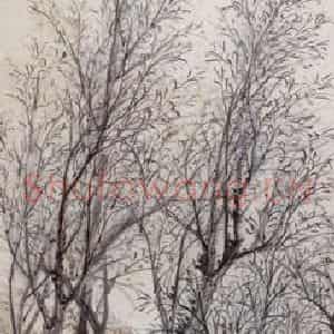 王梦白《山水四条屏》国画山水工笔作品图片鉴赏