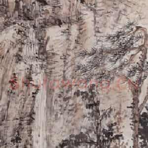 王梦白《山水四条屏》国画山水工笔作品图片鉴赏