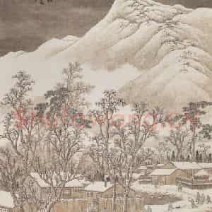 1953年 刘子久《给军属拜年》国画综合工笔作品图片鉴赏