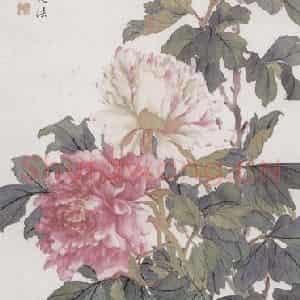 1926年 李鹤筹《花卉条屏》国画花鸟写意作品图片鉴赏