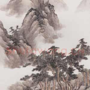 祁昆《归雾断山腰》国画山水工笔作品图片鉴赏