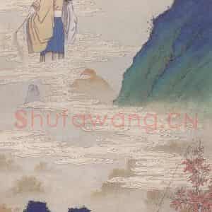 1945年 管平湖《离俗图》国画人物工笔作品图片鉴赏