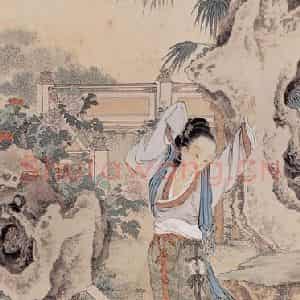 徐燕荪《仕女》国画人物工笔作品图片鉴赏