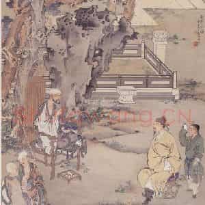 1941年 徐燕荪《兰亭图》国画人物工笔作品图片鉴赏
