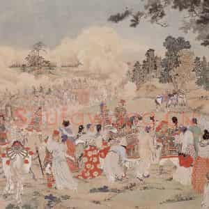 1956年 徐燕荪《兵车行》国画人物工笔作品图片鉴赏