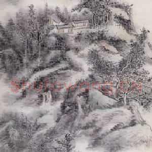 1941年 黄宾虹《宋元画笔意》国画山水写意作品图片鉴赏
