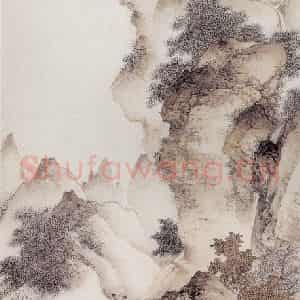 约50年代? 惠孝同《崂山秋霁》国画山水工笔作品图片鉴赏