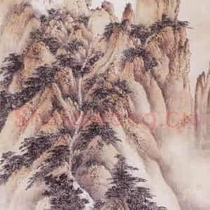 惠孝同《天都峰》国画山水工笔作品图片鉴赏