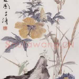 1941年 王雪涛《花卉草虫》国画花鸟写意作品图片鉴赏