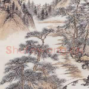 周元亮《山青半云出》国画山水写意作品图片鉴赏
