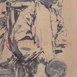 1937年 蒋兆和《卖钱》国画人物写意作品图片鉴赏