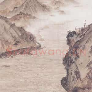 1960年 周怀民《根治黄河 造福人民》国画山水写意作品图片鉴赏