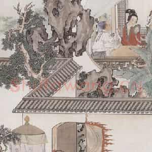 1939年 刘凌沧《京兆画眉图》国画人物工笔作品图片鉴赏