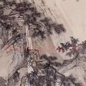1943年 陈少梅《山水条屏》国画山水工笔作品图片鉴赏