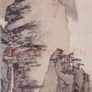 梁崎《牛首山色》国画山水写意作品图片鉴赏