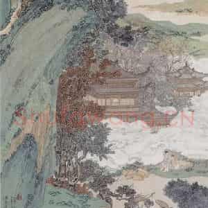 陈麟祥《采药图》国画山水工笔作品图片鉴赏