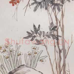 陈半丁《花卉条屏》国画花鸟写意作品图片鉴赏