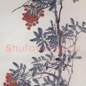 陈半丁《花卉条屏》国画花鸟写意作品图片鉴赏
