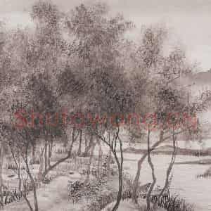 1908年 金城《仿古山水册》国画山水工笔作品图片鉴赏