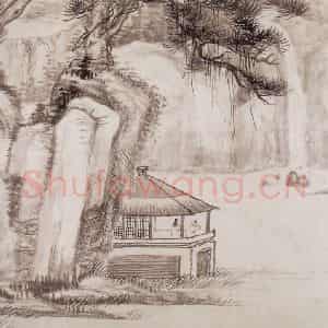 1908年 金城《仿古山水册》国画山水工笔作品图片鉴赏