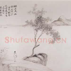 1908年 金城《仿古山水册》国画山水工笔作品图片鉴赏