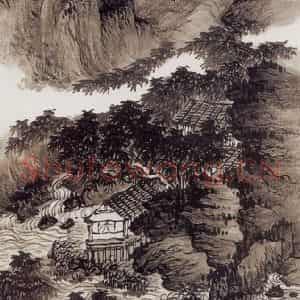 萧谦中《山色空蒙雨亦奇》国画山水工笔作品图片鉴赏