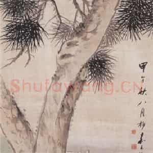 1894年 朱偁《花卉屏》国画花鸟画作品图片鉴赏