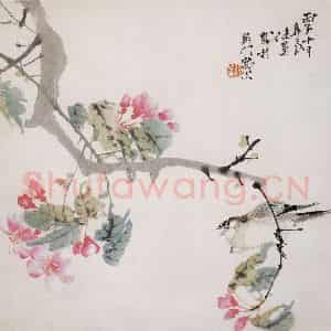 1876年 任薰《花鸟》国画花鸟画作品图片鉴赏