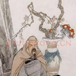 1885年 任薰《人物》国画人物画作品图片鉴赏