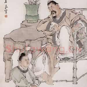 不详 任薰《人物》国画人物画作品图片鉴赏