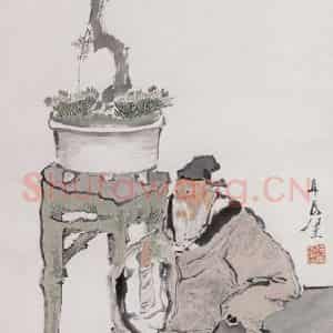 不详 任薰《人物》国画人物画作品图片鉴赏
