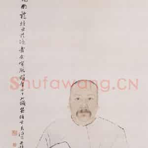 1884年 任伯年《陆书城像》国画人物画作品图片鉴赏