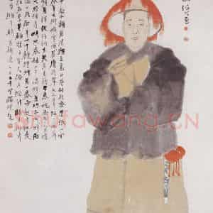 1888年 任伯年《酸寒尉图》国画人物画作品图片鉴赏
